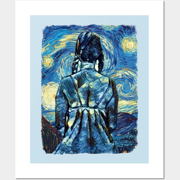 Girl Van Gogh Style Wall Art by todos